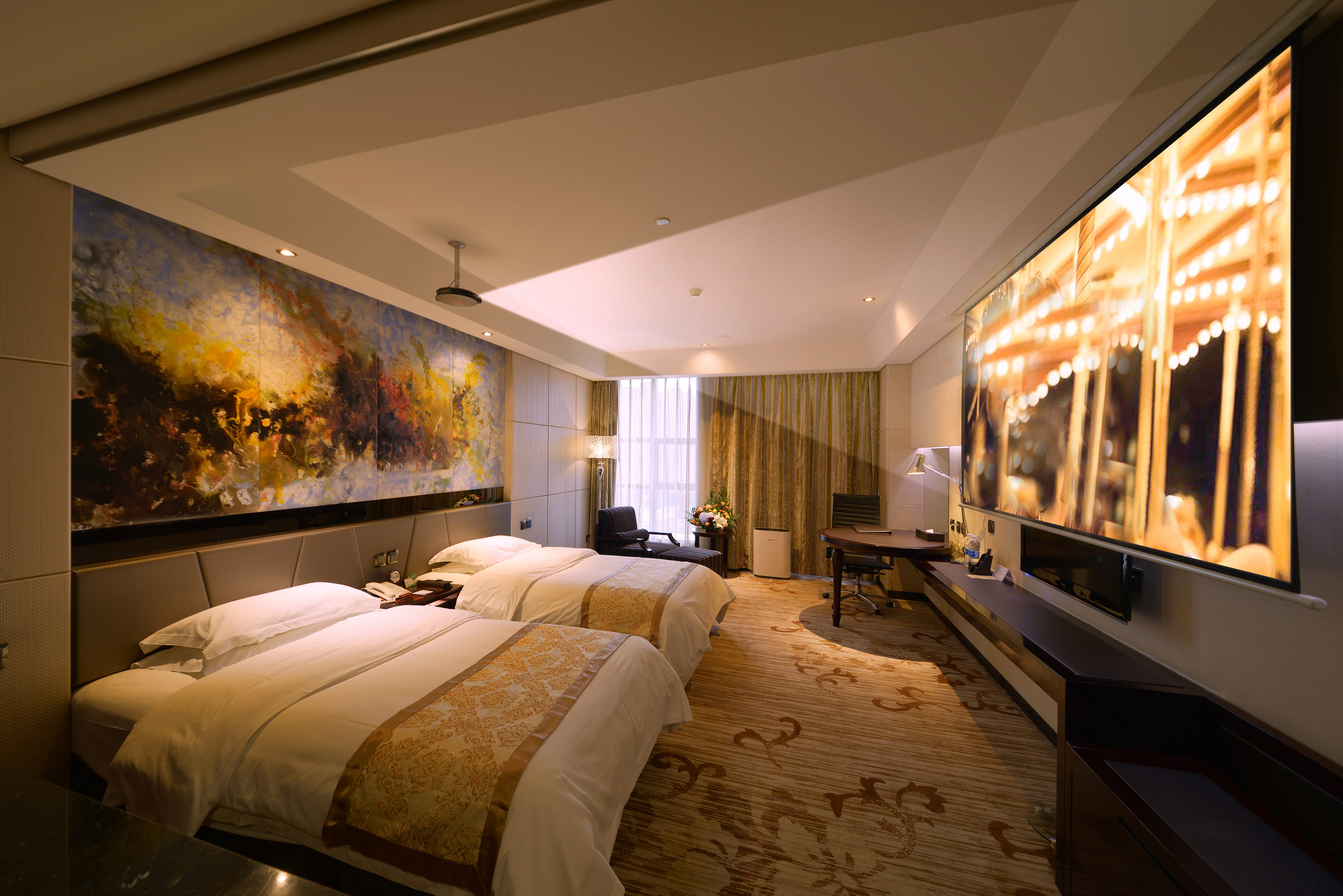 豪华影音双床房（120寸投影幕布+空气净化器）