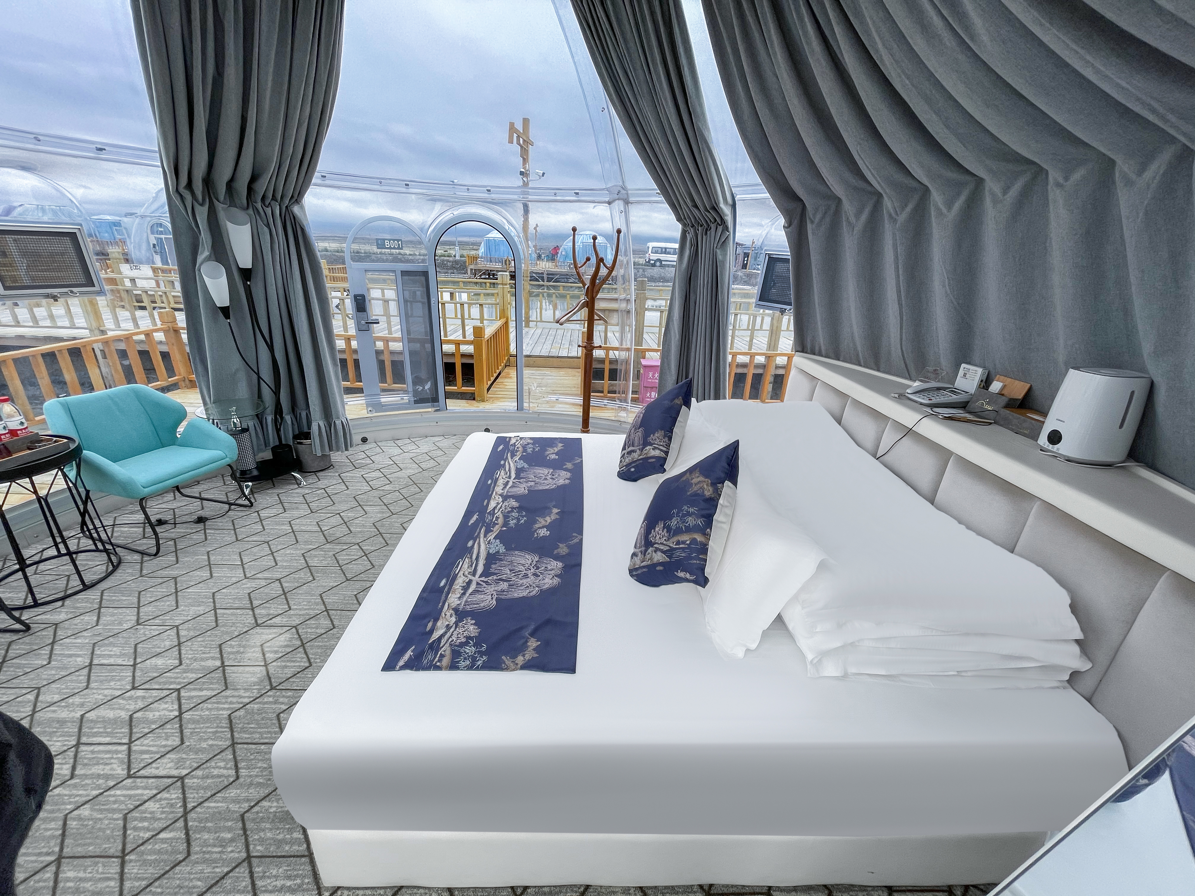 星河枕梦|泡泡屋大床房-透明星空顶+观景望远镜