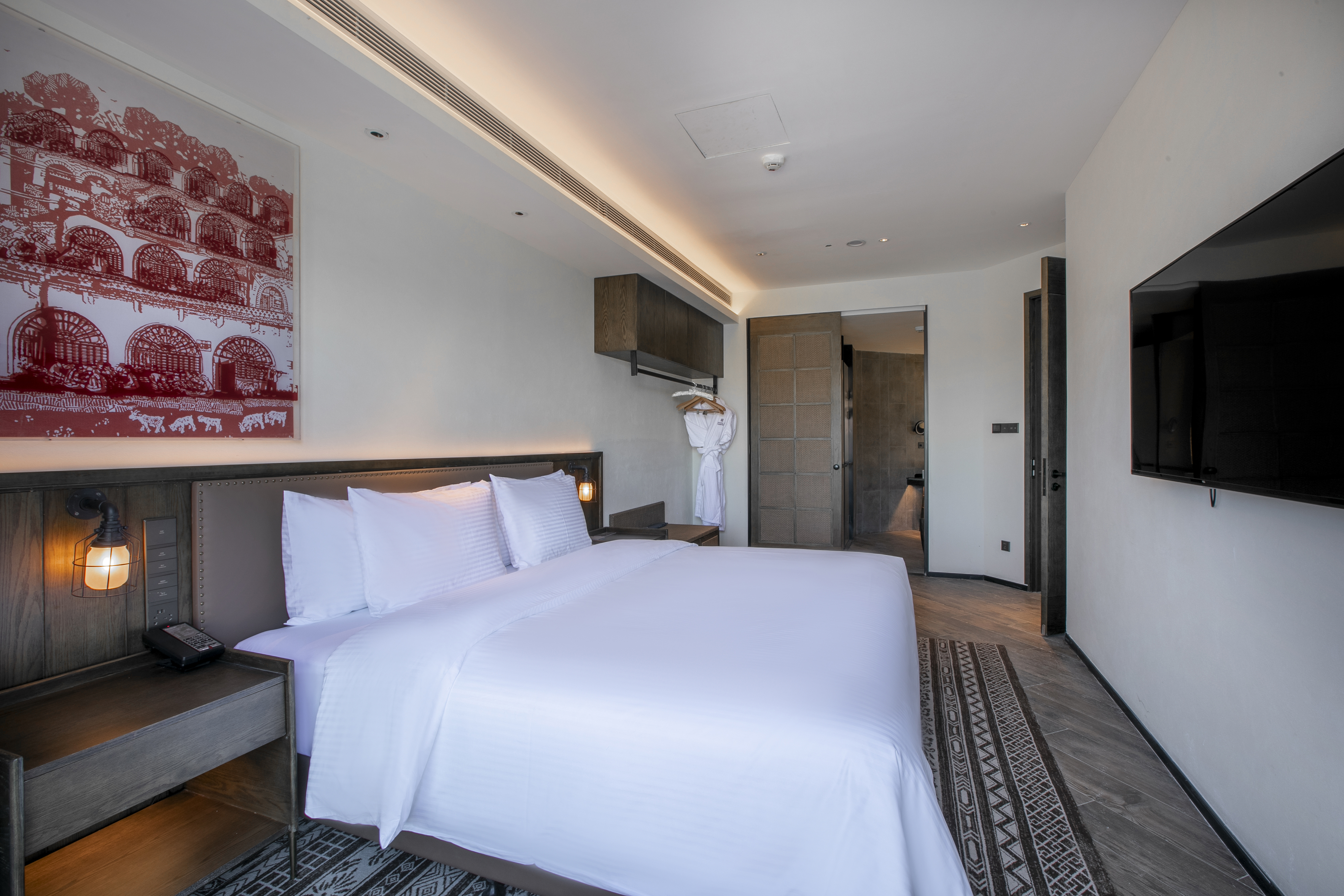 陕北风情湖景家庭双卧套房