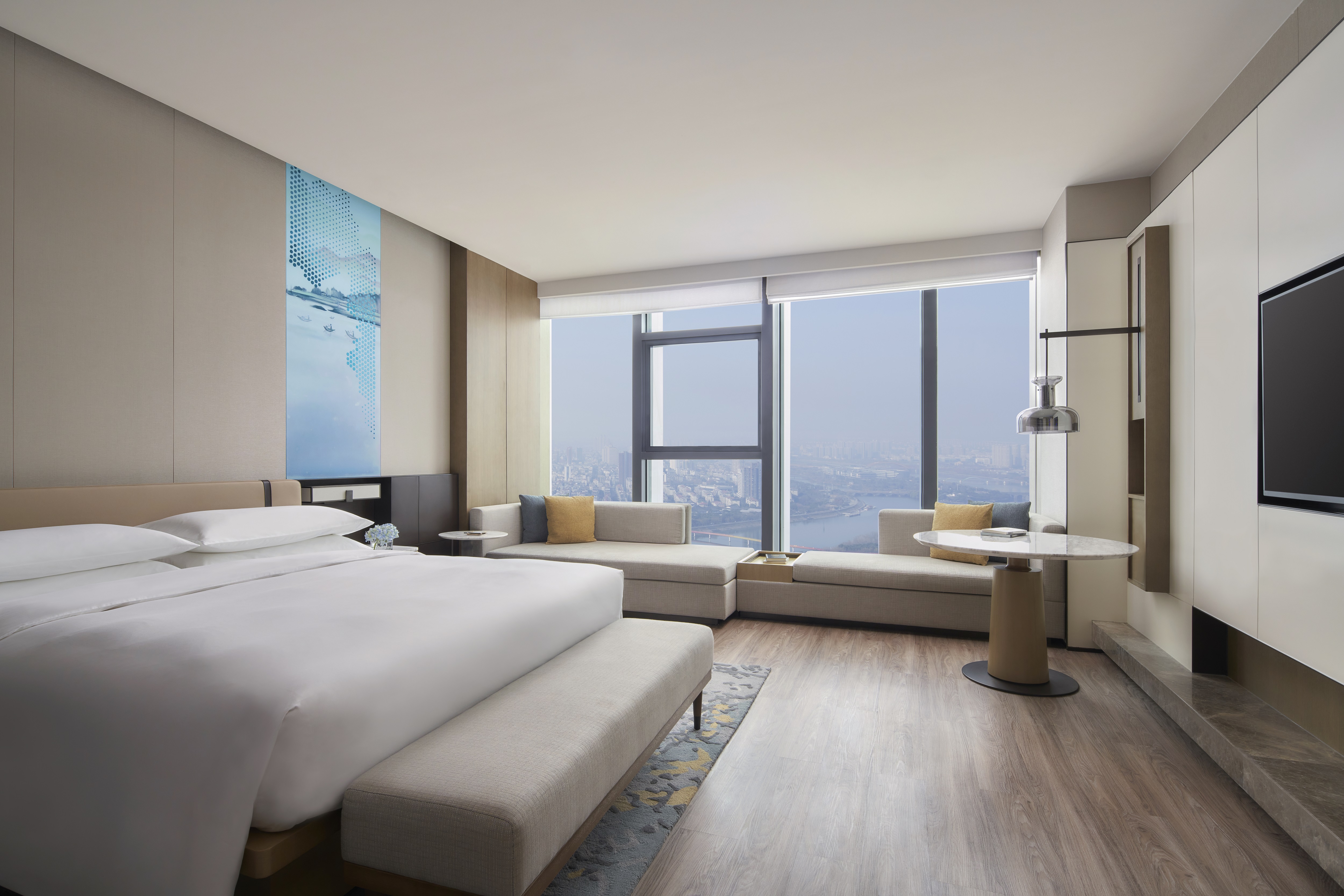 豪華江河景觀特大床客房