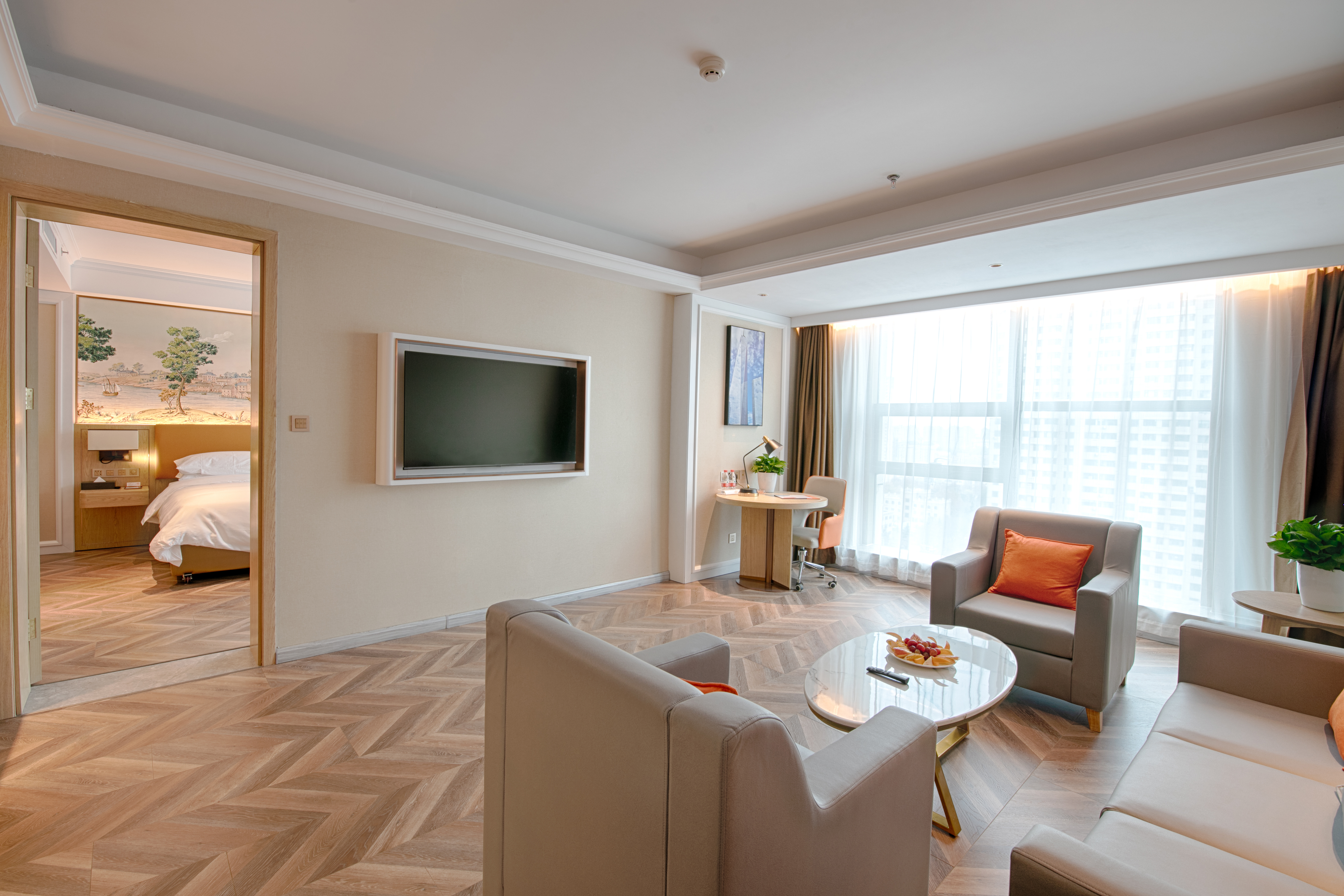 商务套房【手机投屏+深睡床品+会客厅+落地窗】