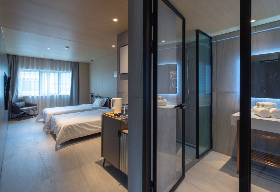 Pingcuo kangsang Everest base camp oxygen rich HotelOxygen Diffusion Smart Enjoyment Zero Pressure Twin Room (Mobile Screen Projection)