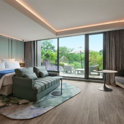 湖光豪華陽台大床房【湖畔美景+超大露天大陽台】 揚州瘦西湖畔花間堂·新潮裡優惠