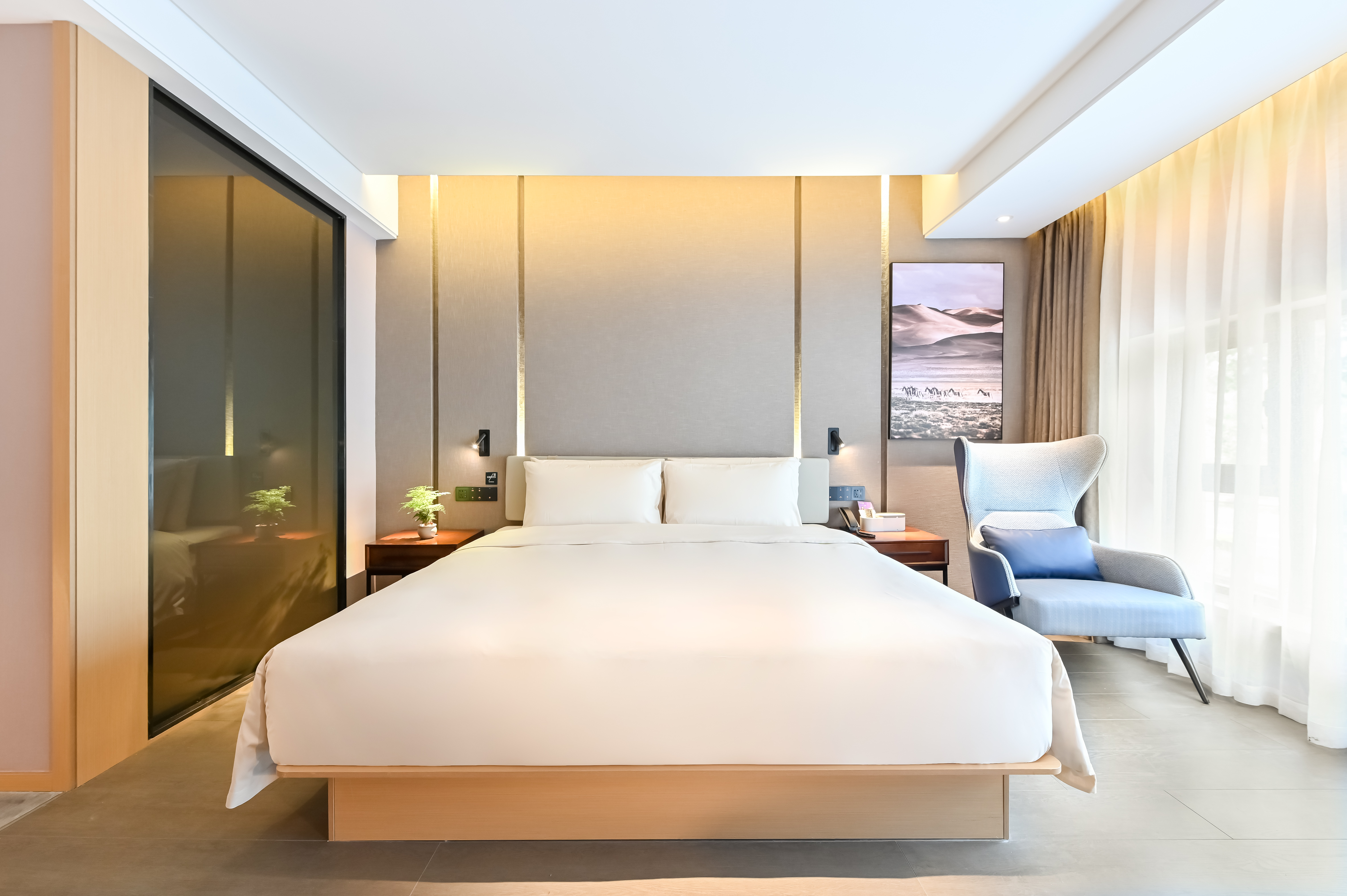 几木大床房（普兰特床垫+裸棉床品+深睡枕PRO+手机投屏+安心浴袍）