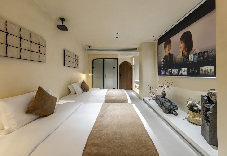 『烟浔』 巨幕影院双床房