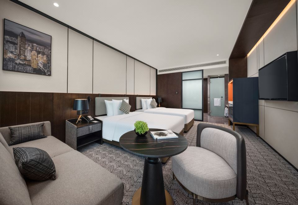 高級市景雙床房