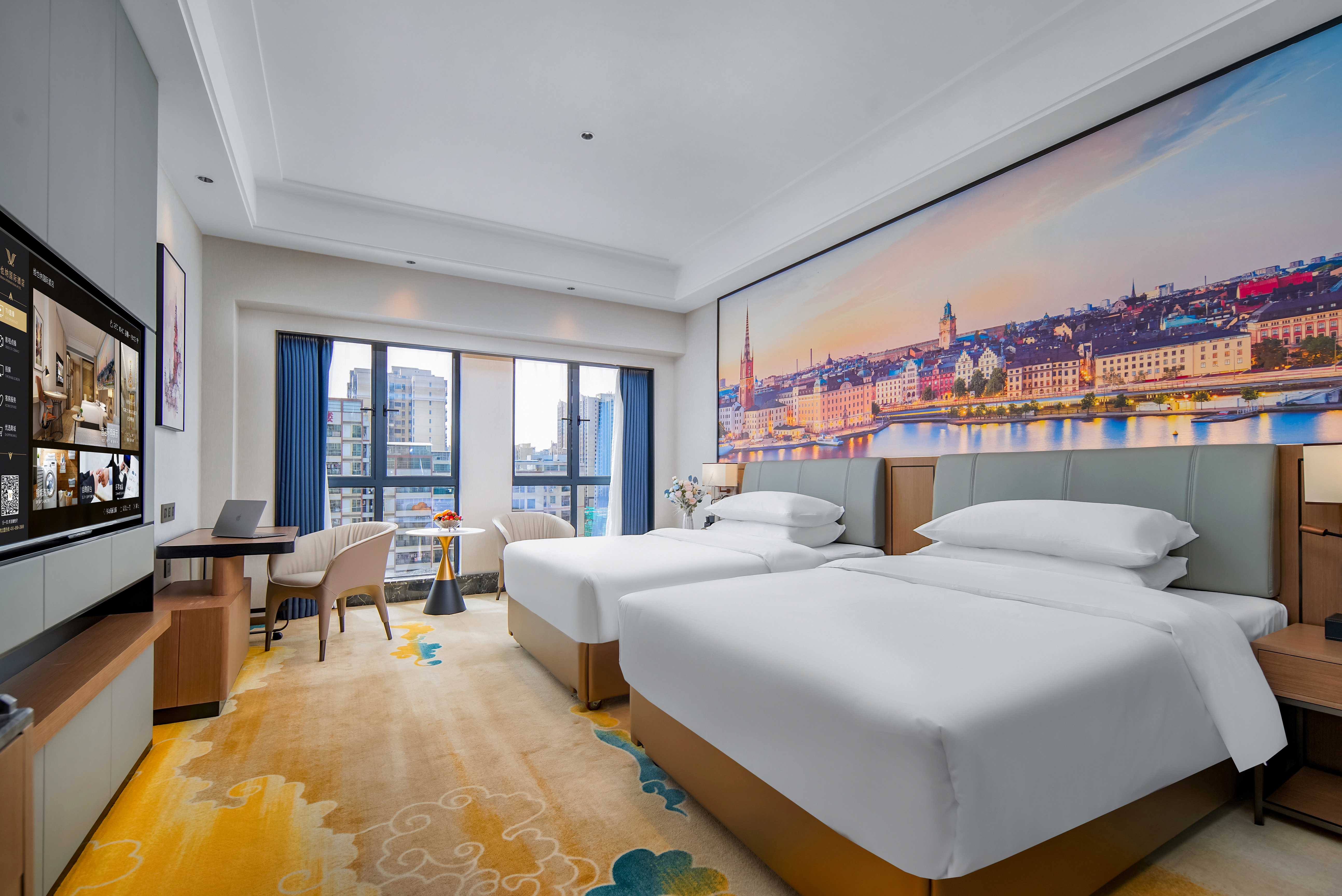 商务双床房【思雅优馨+全落地窗+全屋智能语音】