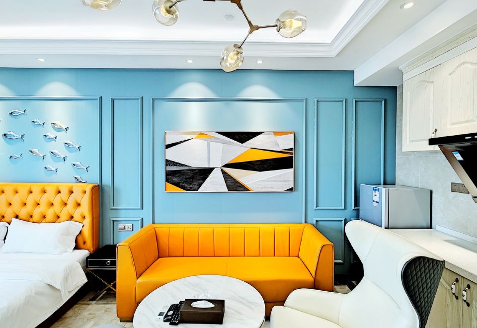 轻奢简约大床房-洗衣机+冰箱+高速吹风机