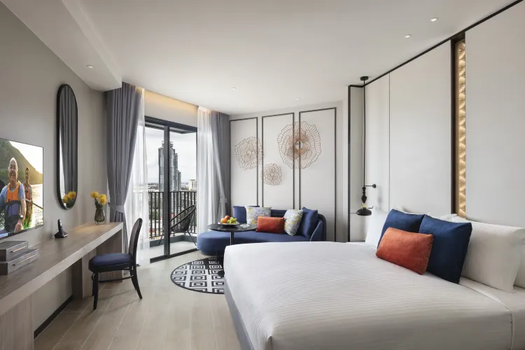 ห้องดีลักซ์เตียงคิงไซส์พร้อมวิวทะเล