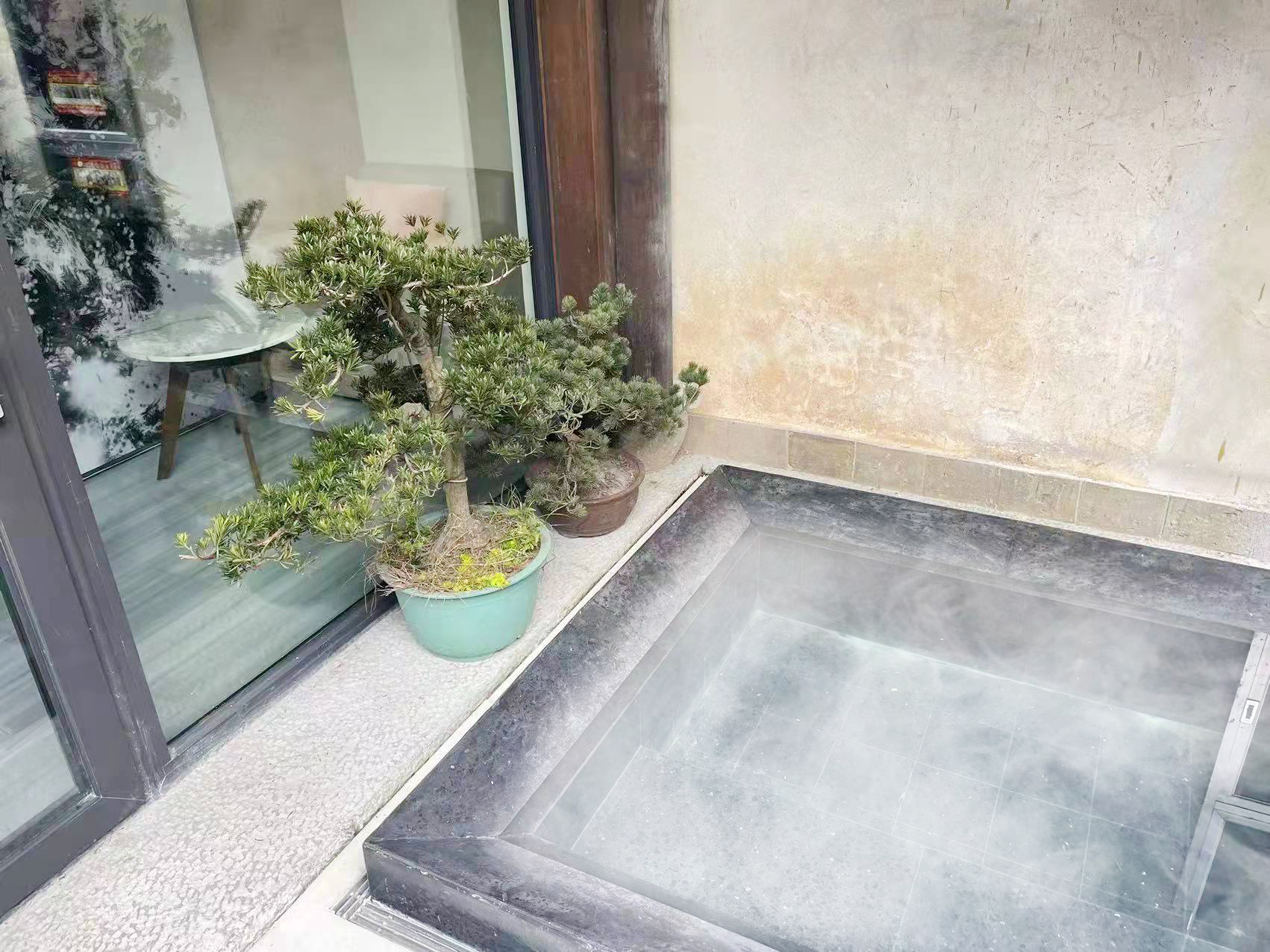 河景庭院恒温私汤双床房