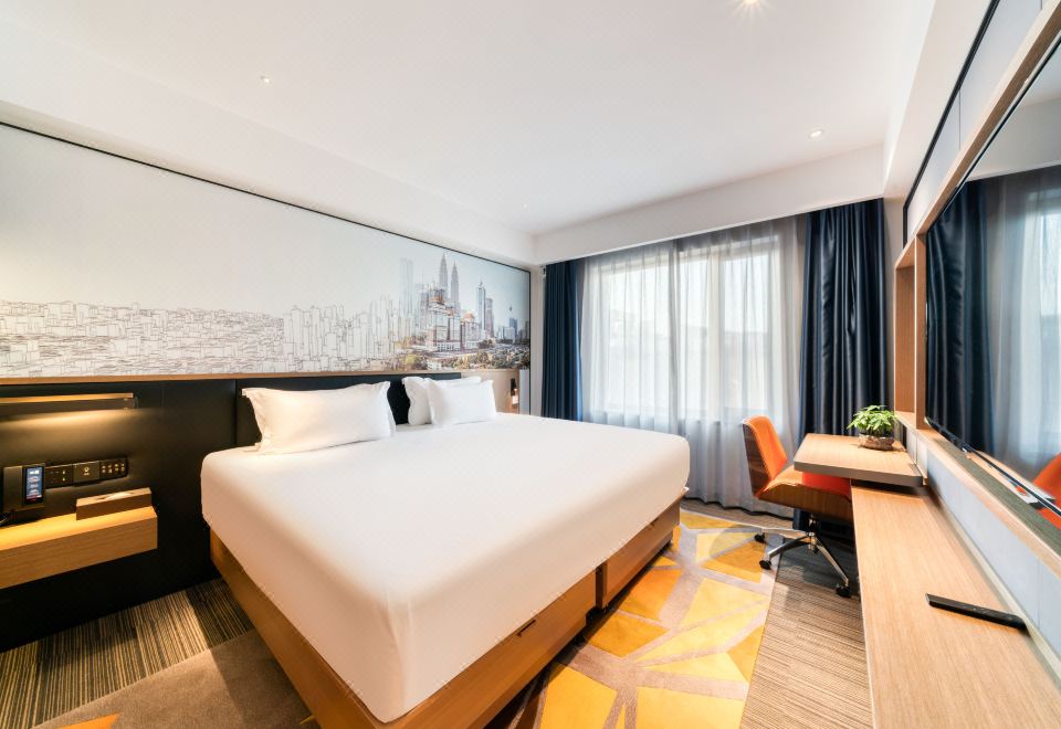 滚来滚去超大床房（零压床垫+洗PP智能马桶+手机投屏）