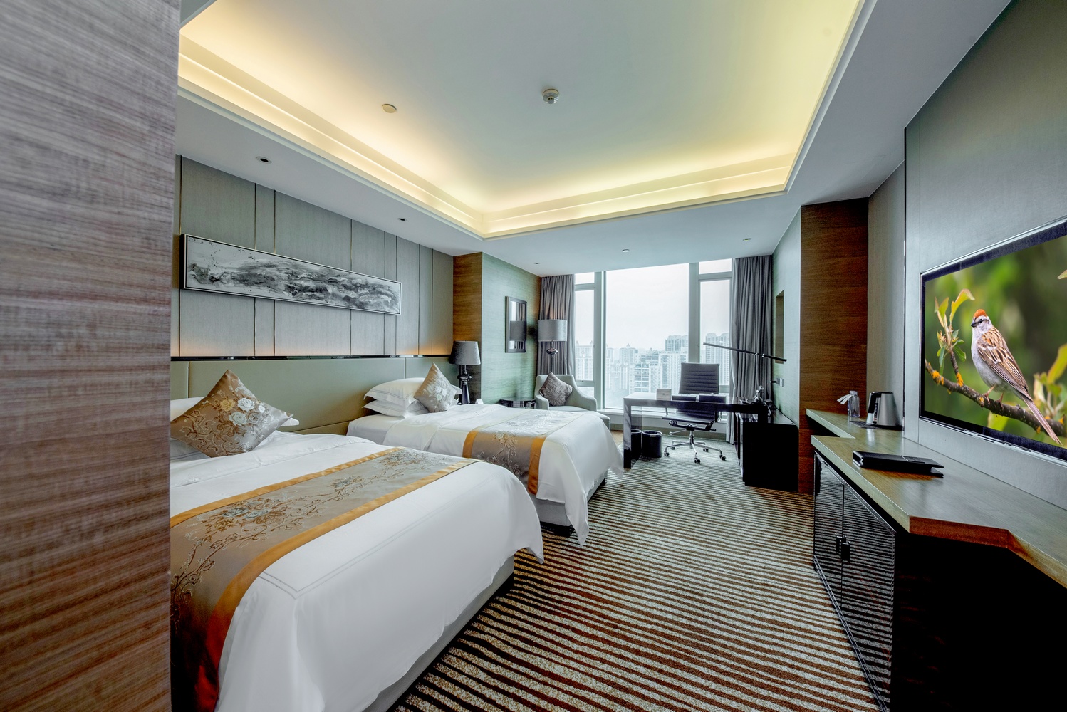 Shenzhen YANGBANGLANGYUE International HotelCity View Twin Room