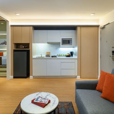 一臥室套房 曼谷賓樂雅服務公寓優惠