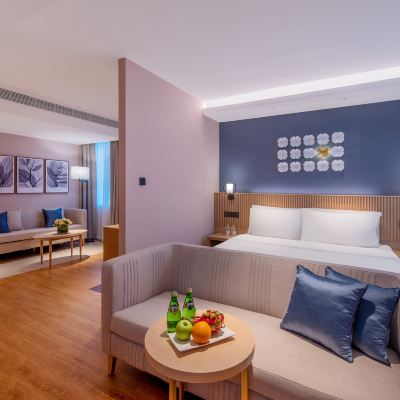 商務套房（獨立會客區 +浴缸+小冰箱+65寸電視投屏） 桔子水晶北京崇文門飯店優惠