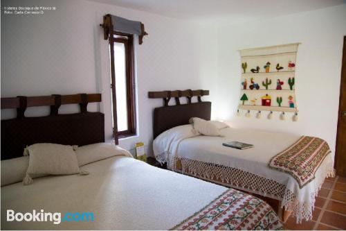 双人房配有两张双人床