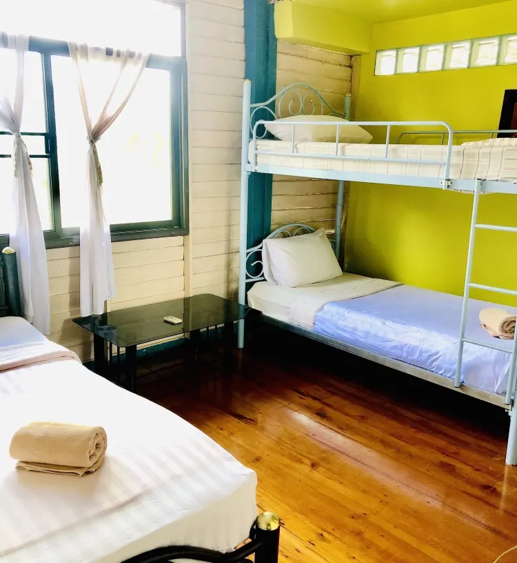 ห้องมาตรฐานพร้อมพัดลมและห้องน้ำรวม