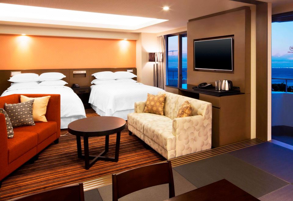 日式套房（6張床，直達俱樂部休息室，帶陽臺）