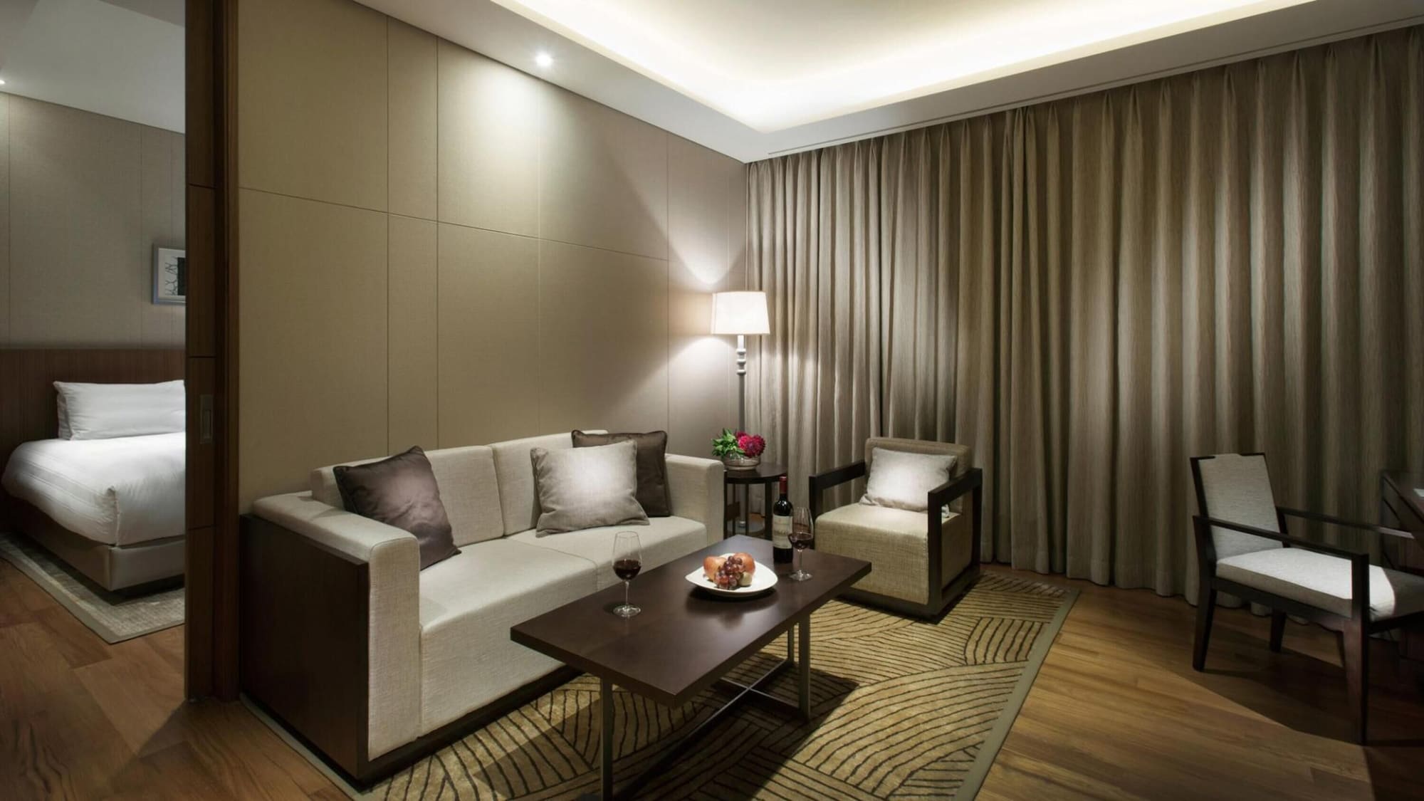 高级套房家庭双床山脉