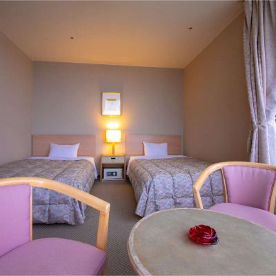 バス付きツイン、山の景色 気仙沼プラザホテル クーポン