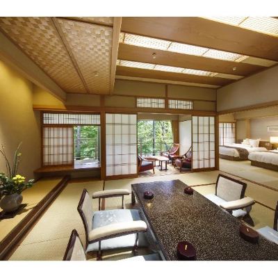 ヒノキ風呂付き和風ルーム（2ベッド、小月亭タイプ） 湯宿　嵯峨沢館 クーポン