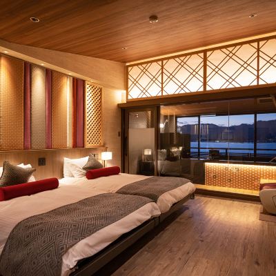 ■Renovated In 2022■ Adult Holiday [Special Room With Semi-Open-Air Hot Spring Bath] [Deluxe] [Japanese-Western Or Japanese Room] [Twin Room] [Non-Smoking] [Mountain View] 宮島錦水館 クーポン