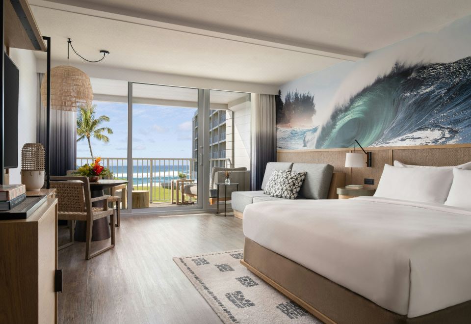 度假村阳台客房，客房，1张特大床，梳化床，低楼层，阳台