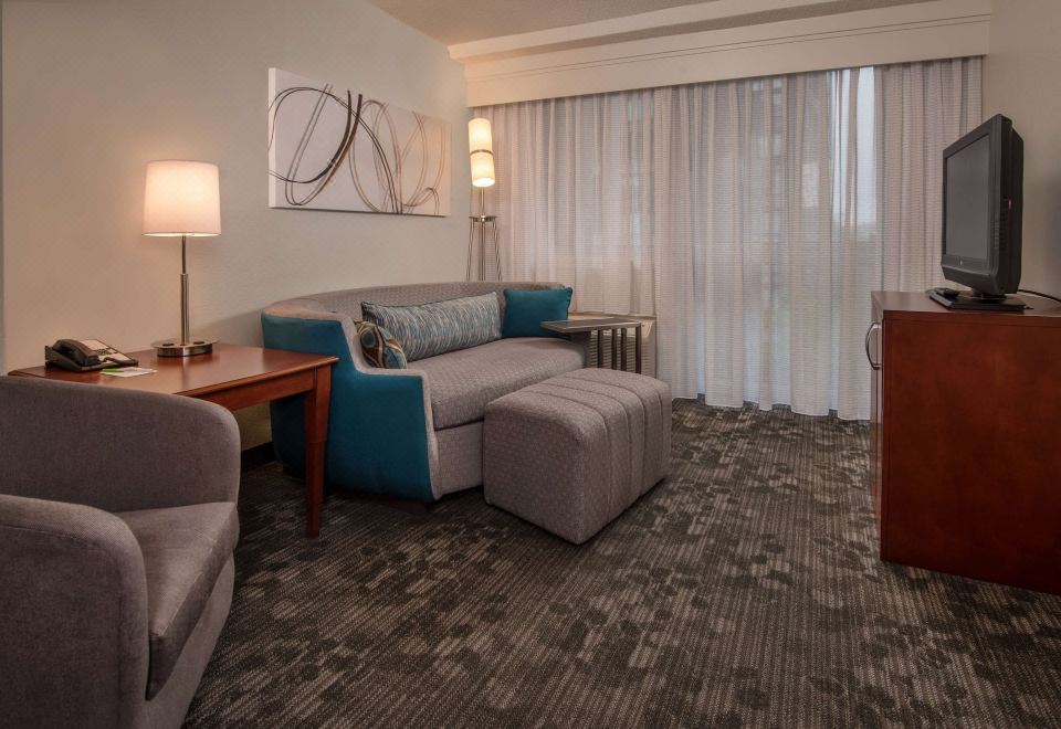 高级一卧室特大床套房带梳化床