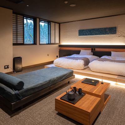 本館 ハリウッドツイン[浴室](山ビュー) 有福温泉 旅館ぬしや ～創業250年 離れの一軒宿～ クーポン