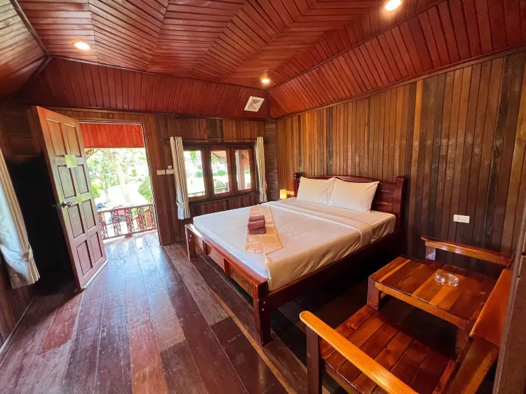 Wooden Double Cottage with Garden View
