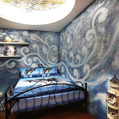 豪華浮雕二人房 太陽花3D浮雕民宿優惠