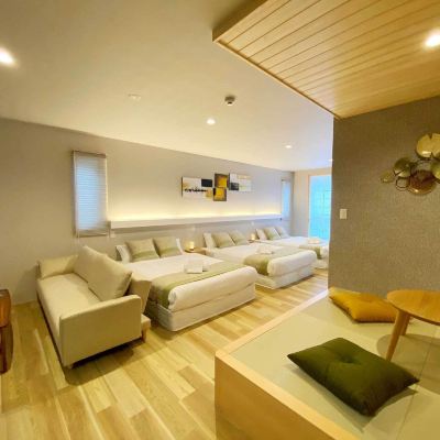 デラックスファミリースイート（101）（ソファベッドと布団を使用する場合は事前に物件に連絡してください） ホテルクラス広島 大州 クーポン