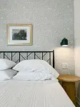 Upscale studio with skyline view