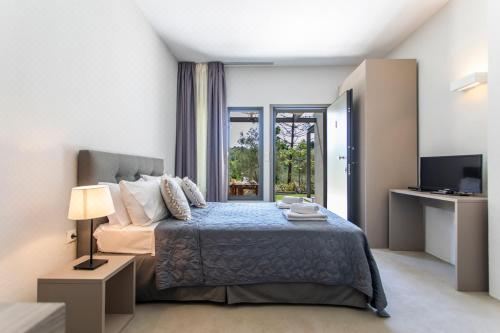 享有游泳池景致的一室公寓