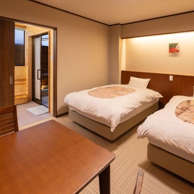 バス付きツイン、シティビュー 別府温泉　好楽 クーポン