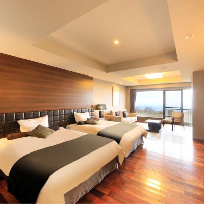 デラックス、ツインバス付き、山の景色 那須高原 ホテルビューパレス クーポン