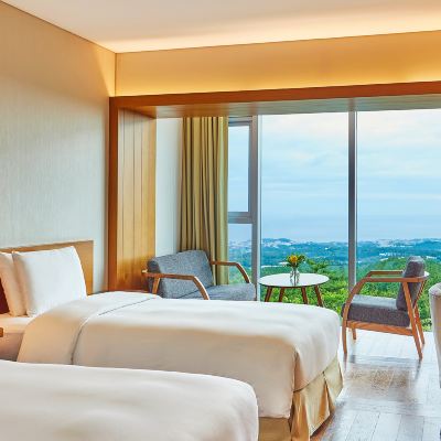 슈페리어 트윈룸 (더블+싱글/먼 바다 전망) WE호텔 제주 쿠폰