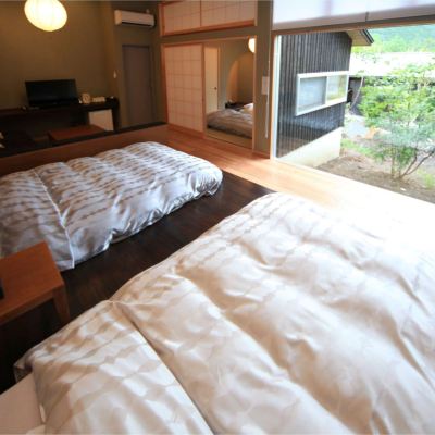 和洋混合房，帶浴室 長者原溫泉 溫泉鄉審虎乃湯優惠