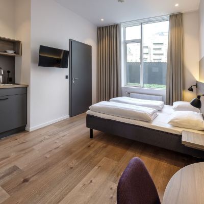 開間， 1 張大床， 簡易廚房， 城市景觀 去城市酒店優惠