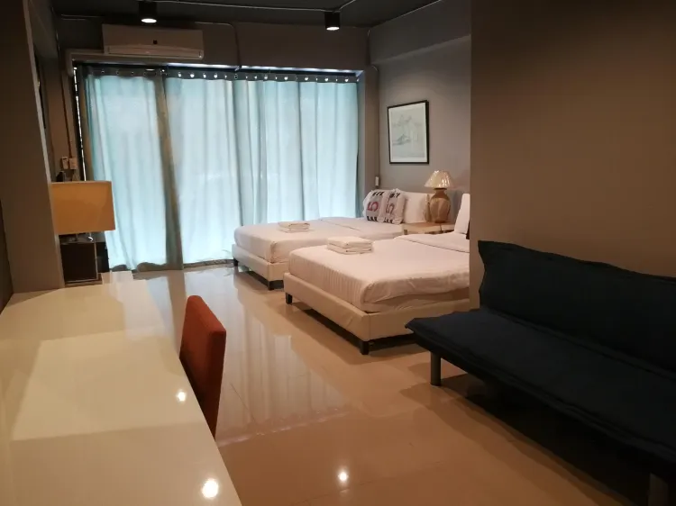 ห้องพักพร้อมเตียวควีนไซส์ 2 เตียง
