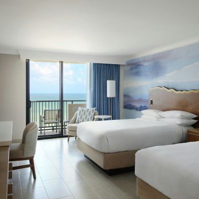 Oceanfront Two Double Room with Balcony Fort Lauderdale Marriott Harbor Beach Resort & Spa Promo Code
