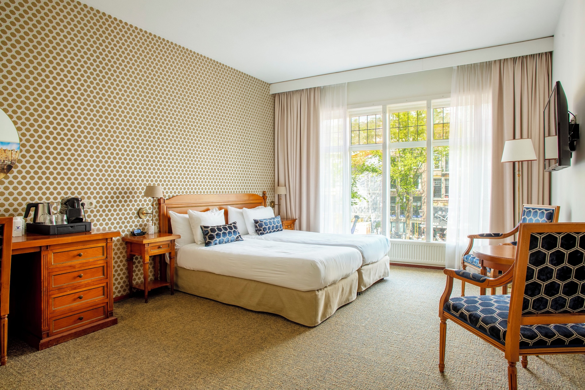 舒适客房， 2 张单人床