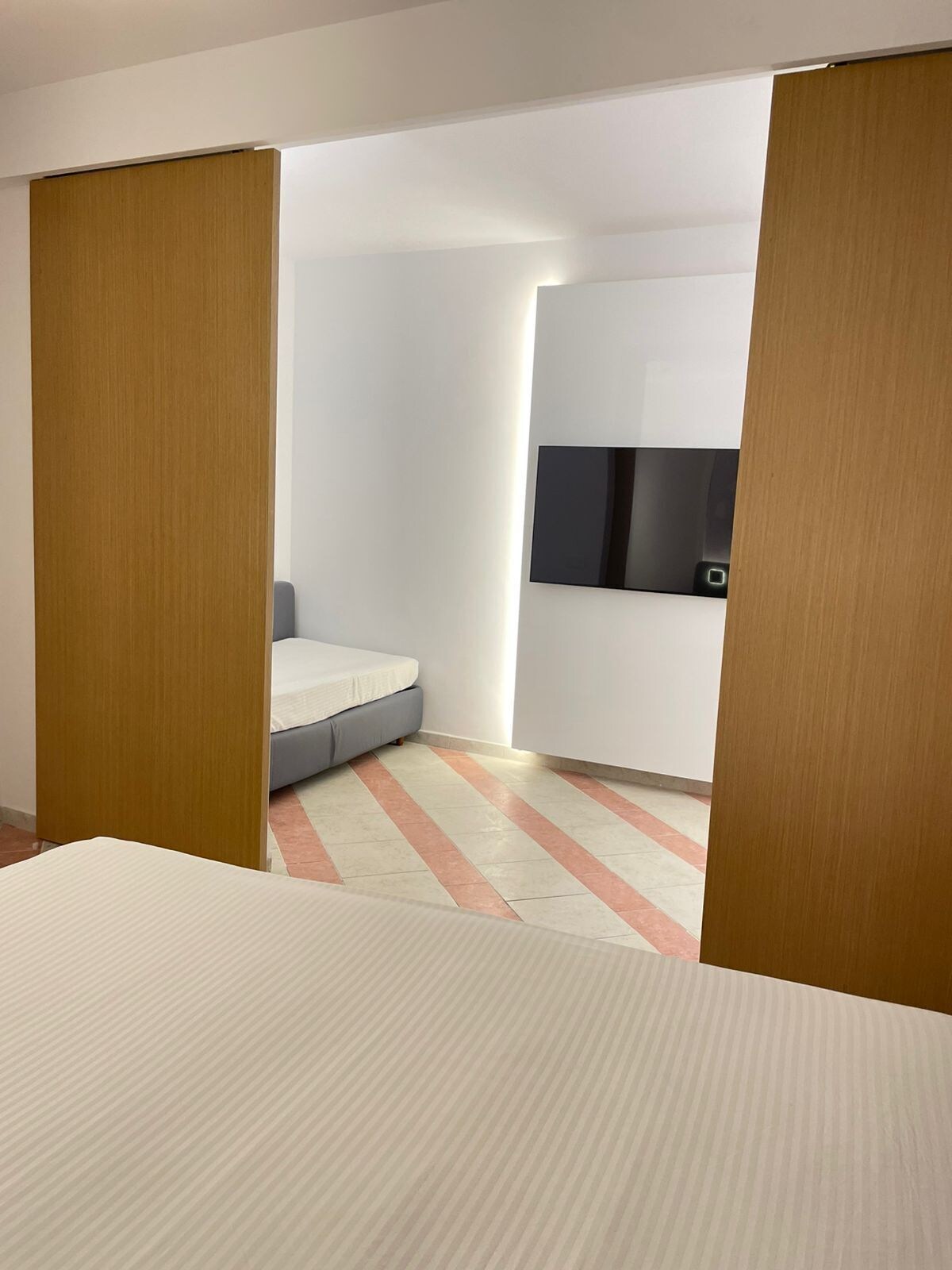 标准房，海景，4张单人床