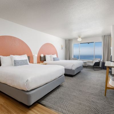 Deluxe Room, 2 Queen Beds, Fireplace, Ocean View Surfland Hotel Promo Code