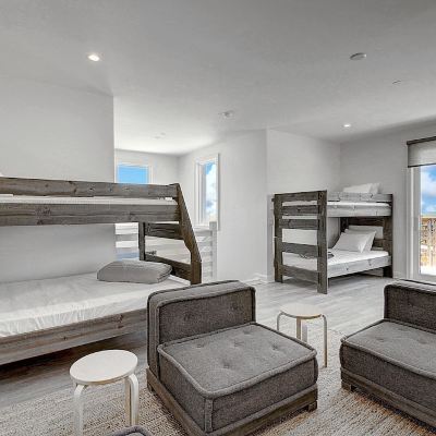 Deluxe Bunk Room, Multiple Beds, Partial Beach View