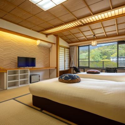 [Mountain Side Superior] Japanese-Modern Twin, 12 Tatami Mats, Non-Smoking 蔵王温泉・岩清水料理の宿　季の里 クーポン