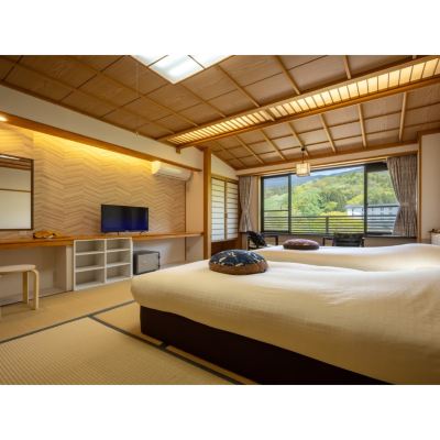 Modern Japanese Superior Twin With 12 Tatami Mat Bedroom [Non-Smoking] 蔵王温泉・岩清水料理の宿　季の里 クーポン