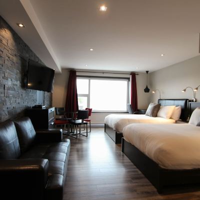 Luxury Quadruple Room, 2 Queen Beds, Kitchen, River View Hôtel Saint-Germain Rimouski Promo Code