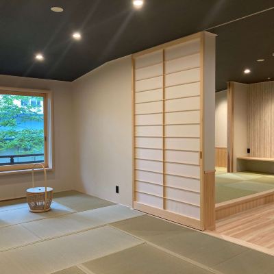 主樓普通樓層高級，帶浴室的日式連通房，花園景觀