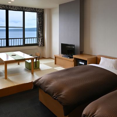豪華湖景小型和洋式房間（無煙） 湖畔之宿知笏湖 丸駒溫泉旅館優惠