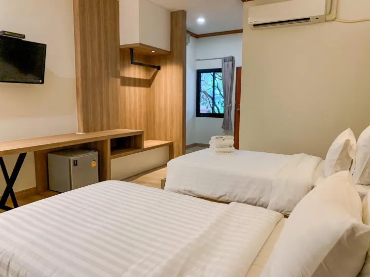 ห้องดีลักซ์ทวินวิวสวน